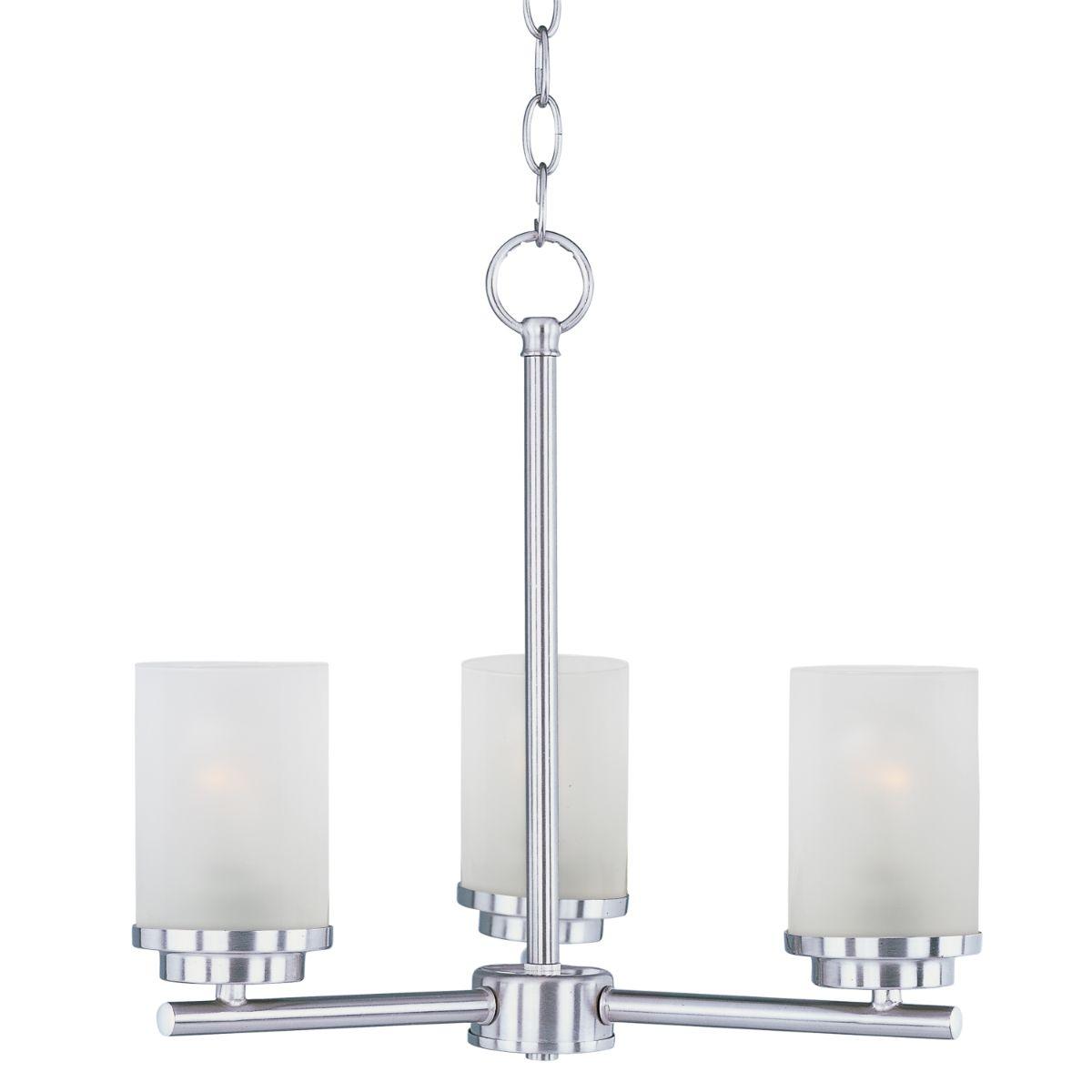 Corona 17 in. 3 Lights Chandelier with Frosted Glass