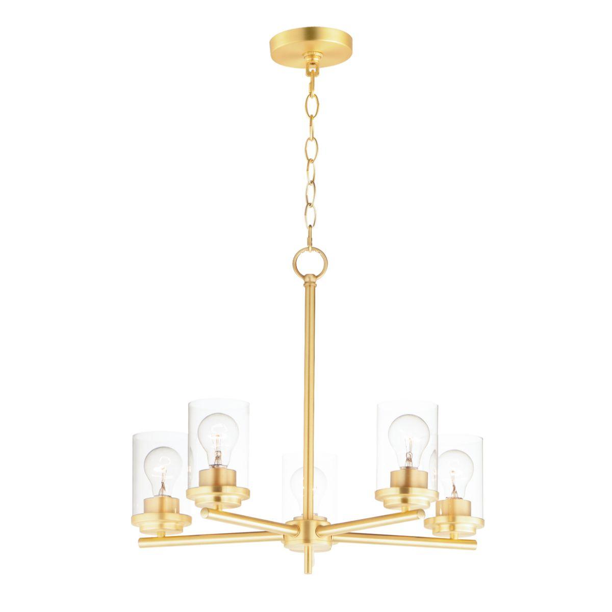 Corona 22 in. 5 Lights Chandelier with Clear Glass