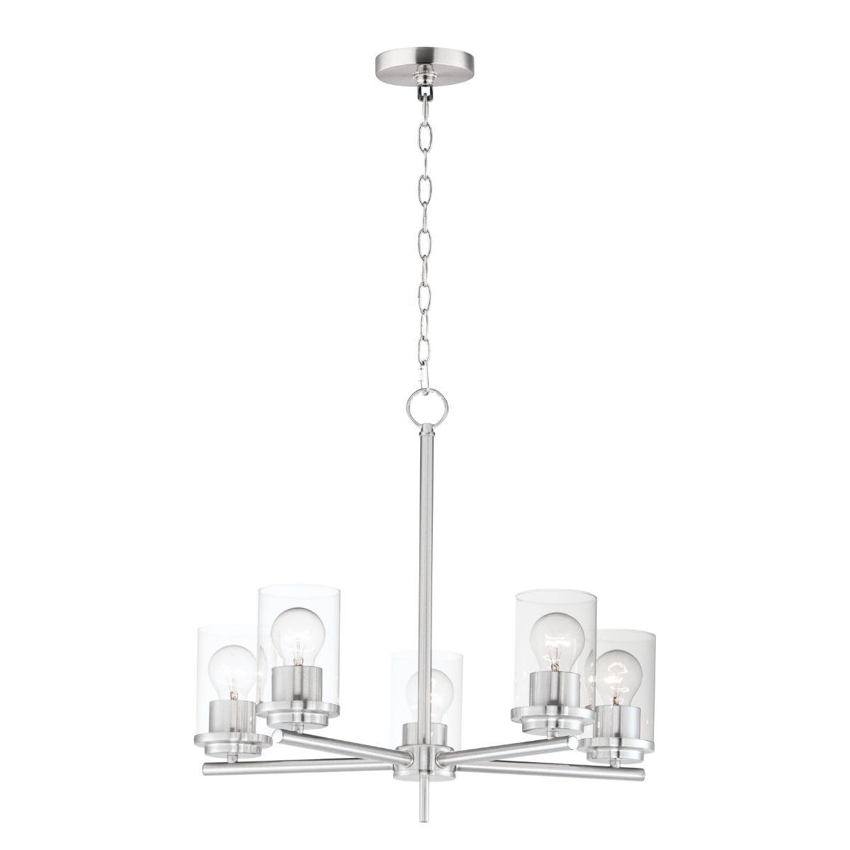 Corona 22 in. 5 Lights Chandelier with Clear Glass - Bees Lighting