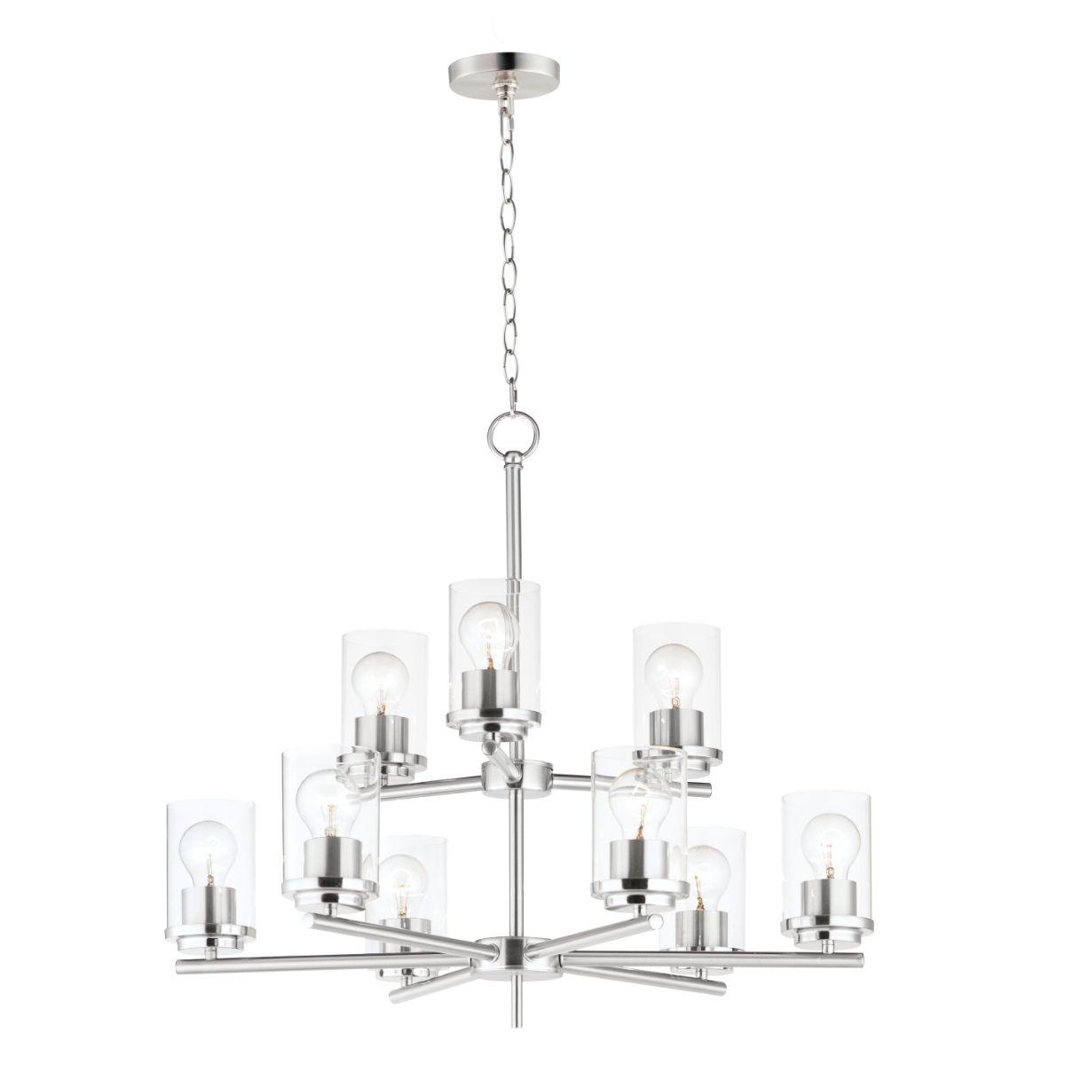Corona 28 in. 9 Lights Chandelier with Clear Glass - Bees Lighting