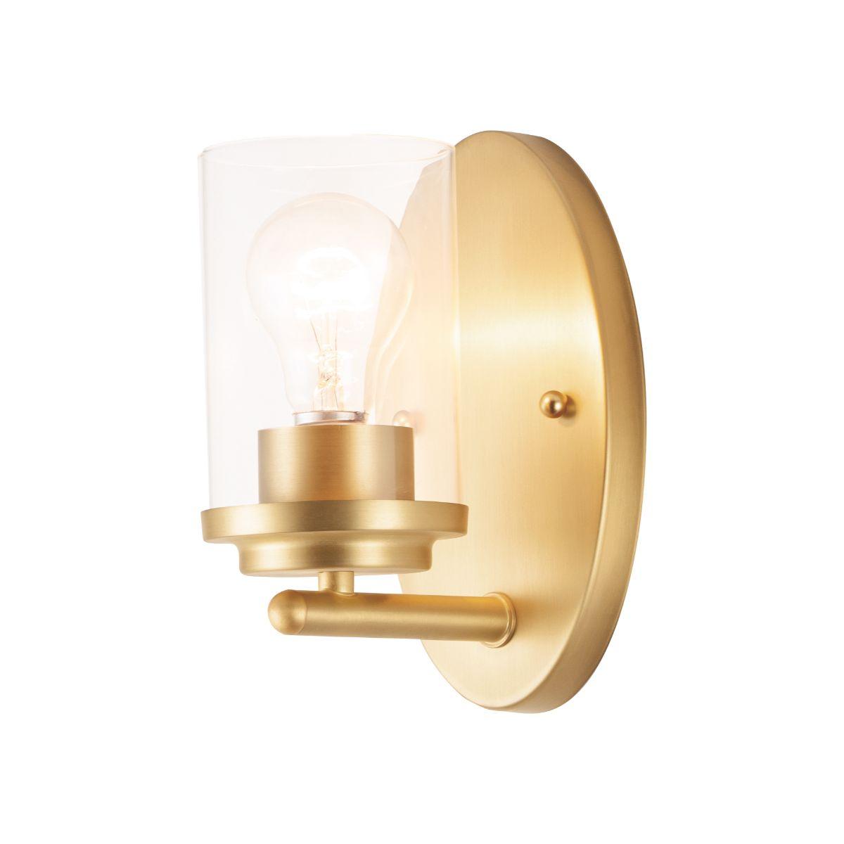 Corona 8 in. Armed Sconce with Clear Glass - Bees Lighting