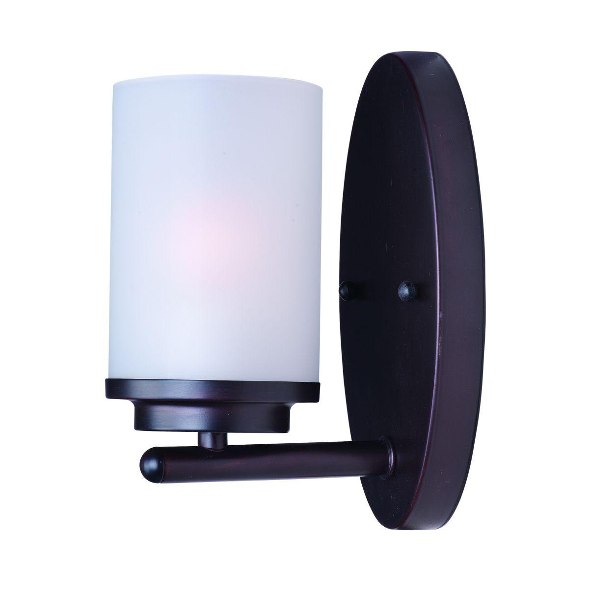 Corona 8 in. Armed Sconce with Frosted Glass