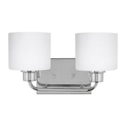 Canfield 14" 2-Light LED Bathroom Vanity, Chrome Finish - Bees Lighting