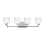 Canfield 32" 4-Light LED Bathroom Vanity, Chrome Finish - Bees Lighting