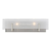 Syll 18" 2-Light Bathroom Vanity, Brushed Nickel Finish - Bees Lighting