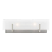Syll 18" 2-Light LED Bathroom Vanity, Brushed Nickel Finish - Bees Lighting