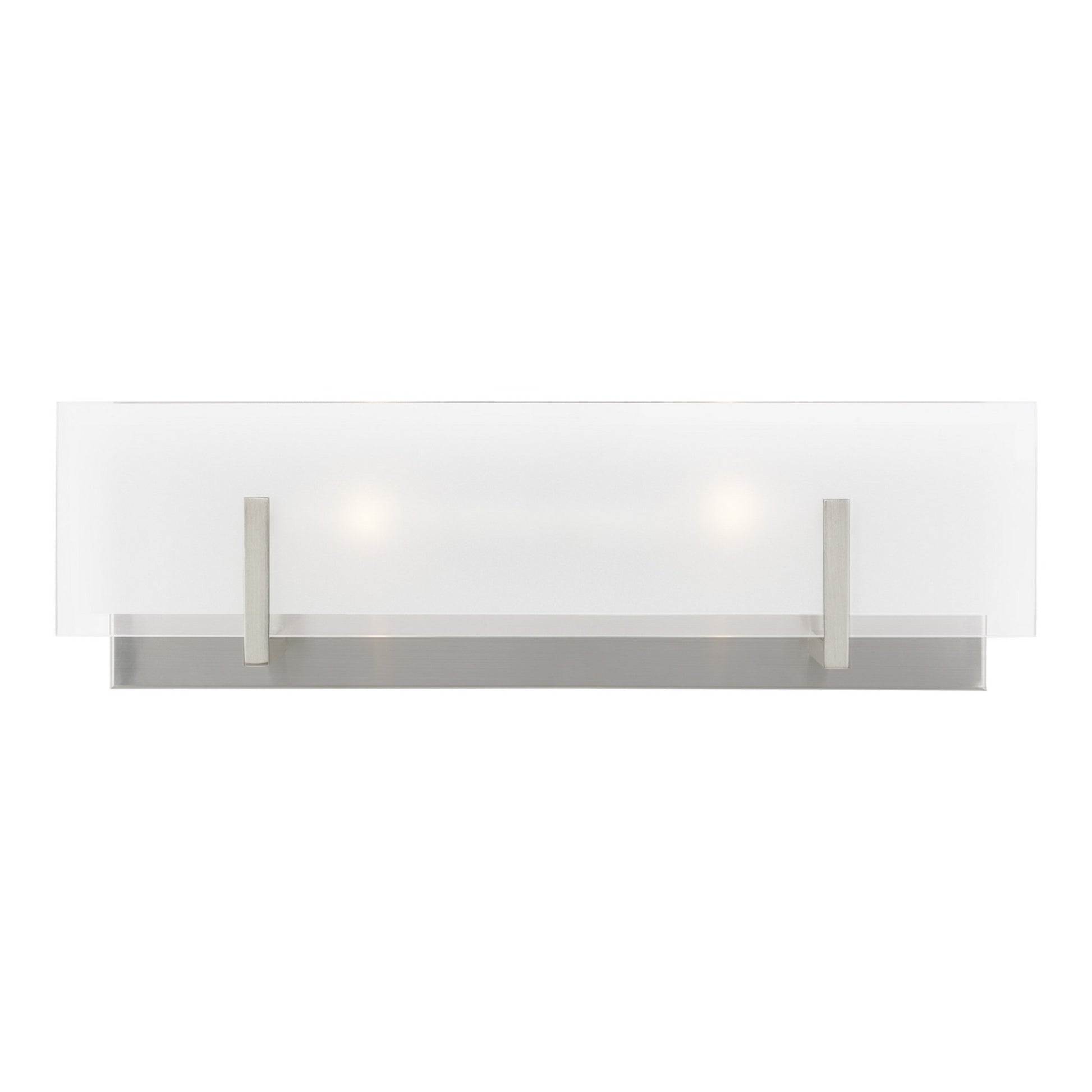 Syll 18" 2-Light LED Bathroom Vanity, Brushed Nickel Finish - Bees Lighting