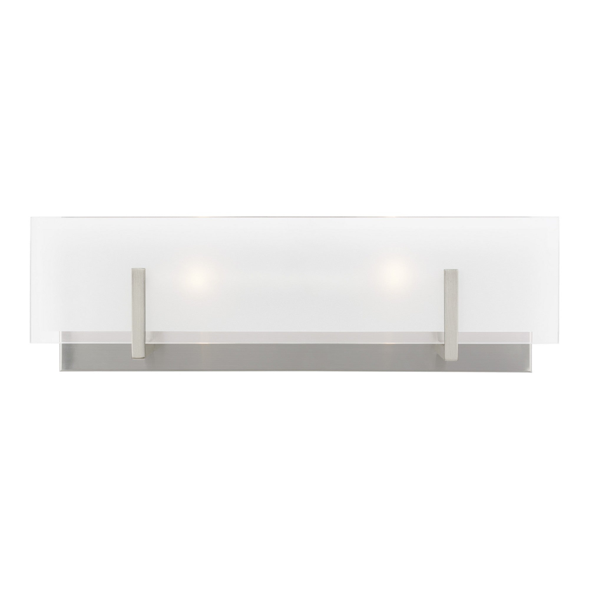 Syll 18" 2-Light LED Bathroom Vanity, Brushed Nickel Finish - Bees Lighting