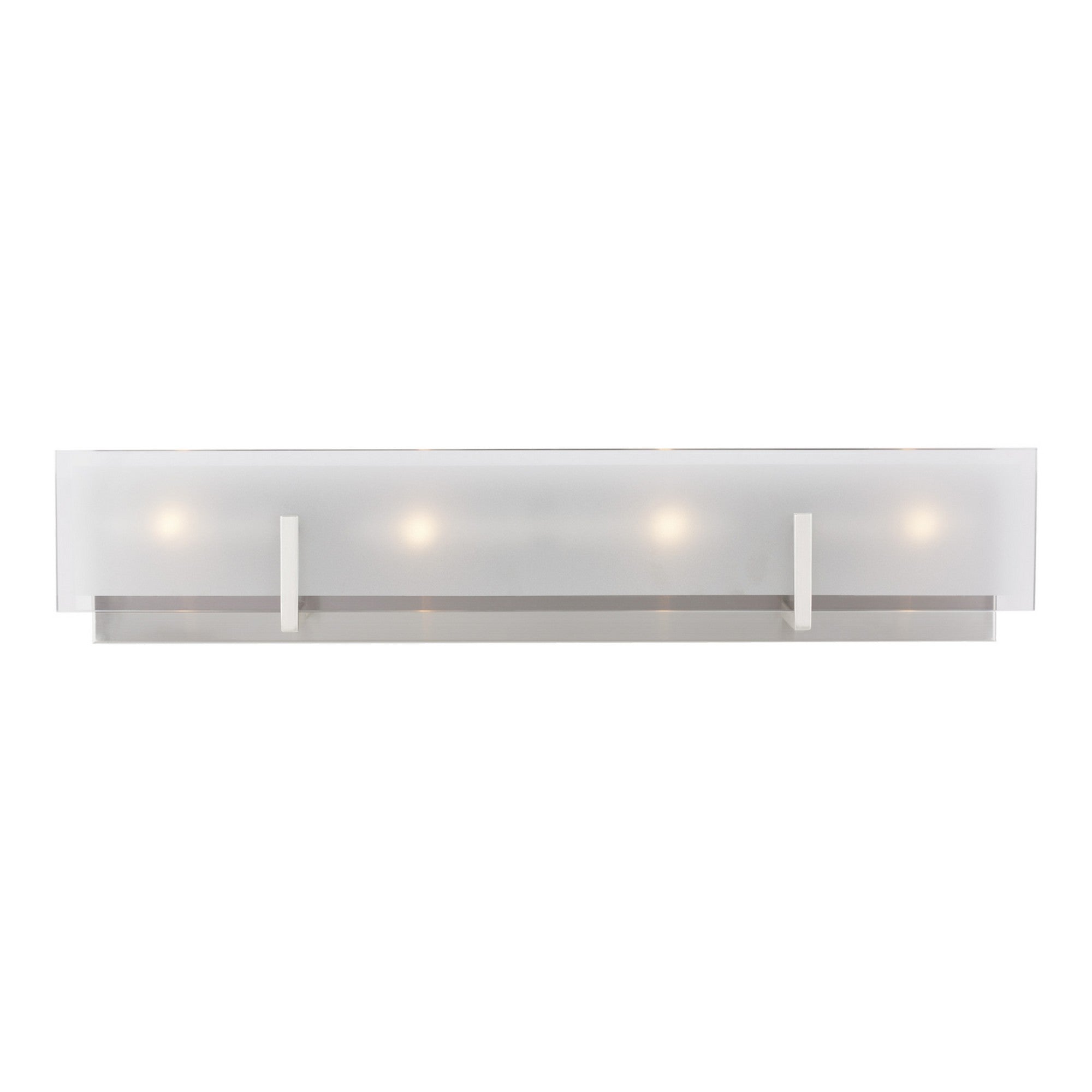 Syll 26" 4-Light Bathroom Vanity, Brushed Nickel Finish - Bees Lighting