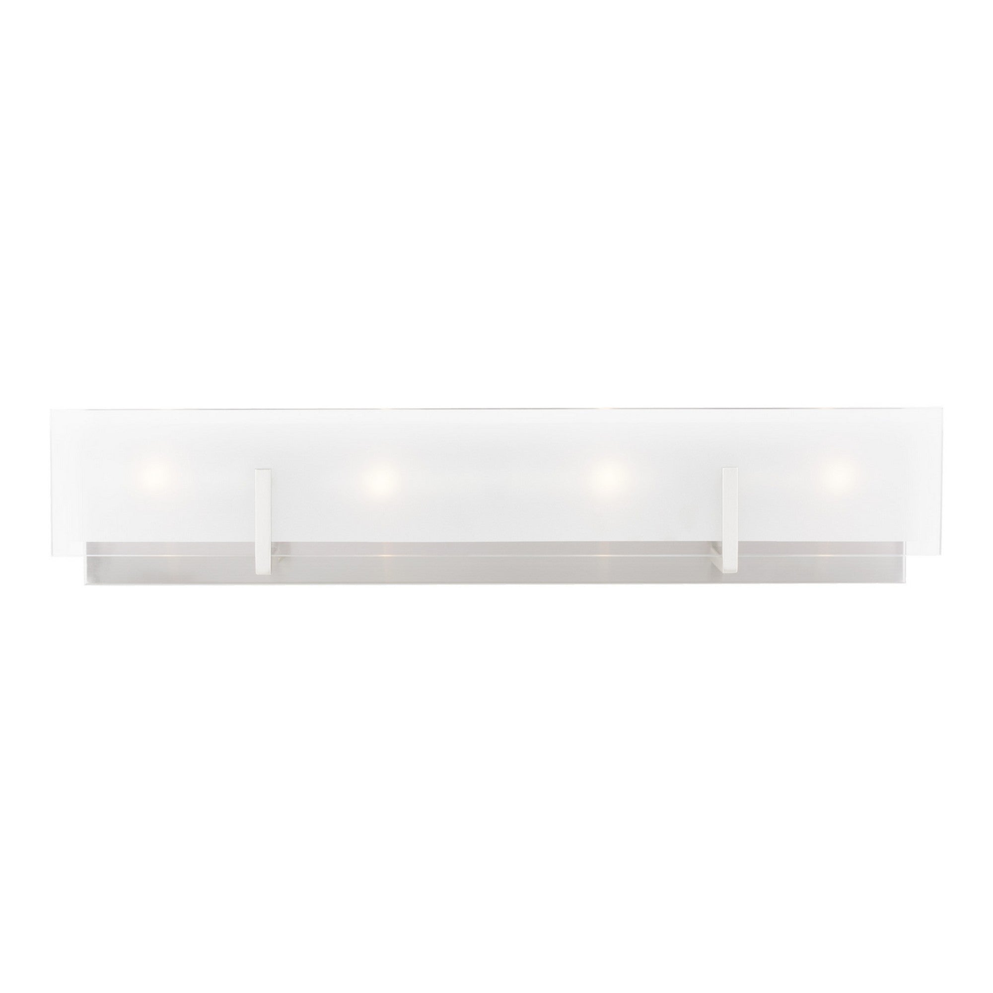 Syll 26" 4-Light LED Bathroom Vanity, Brushed Nickel Finish - Bees Lighting