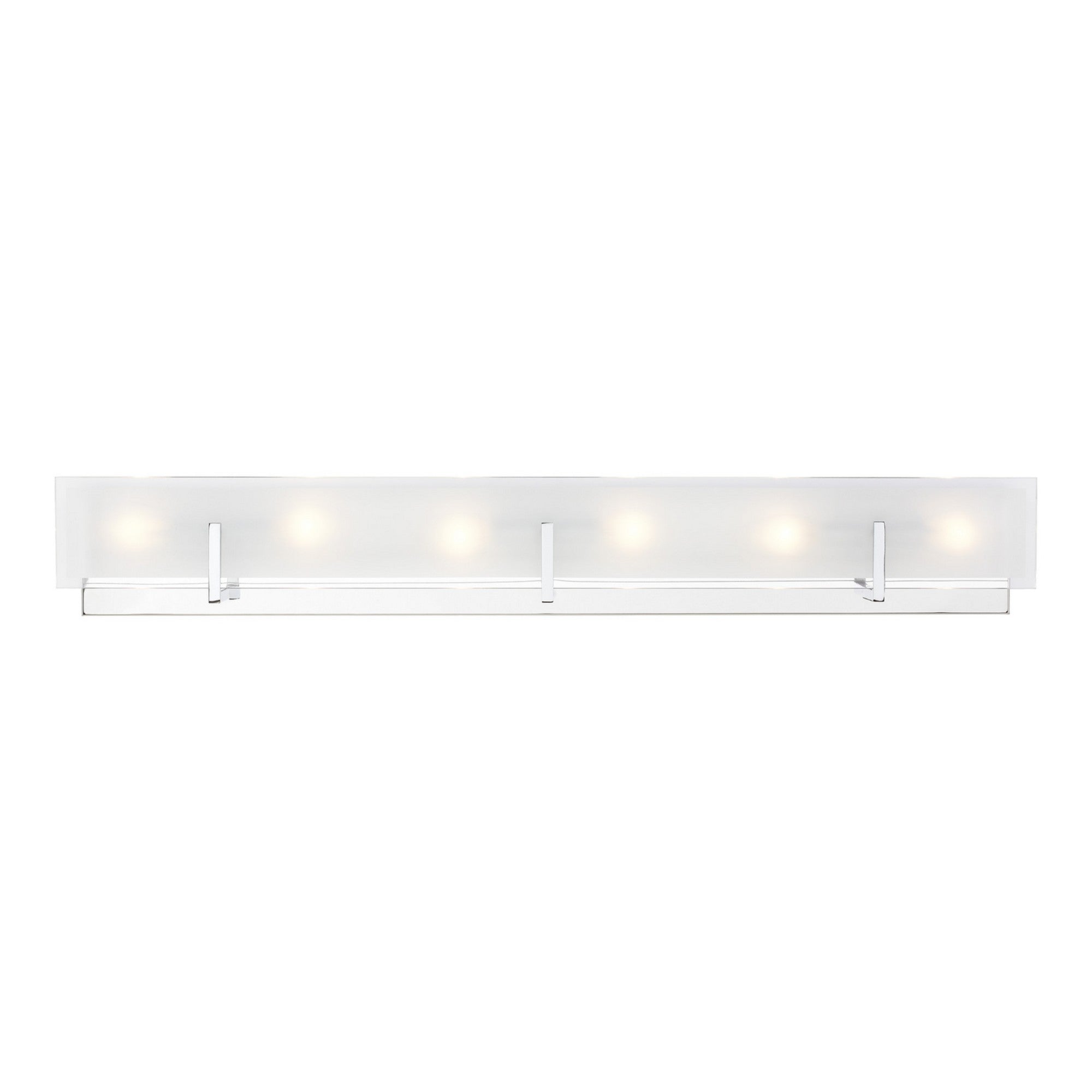Syll 38" 6-Light Bathroom Vanity, Chrome Finish - Bees Lighting