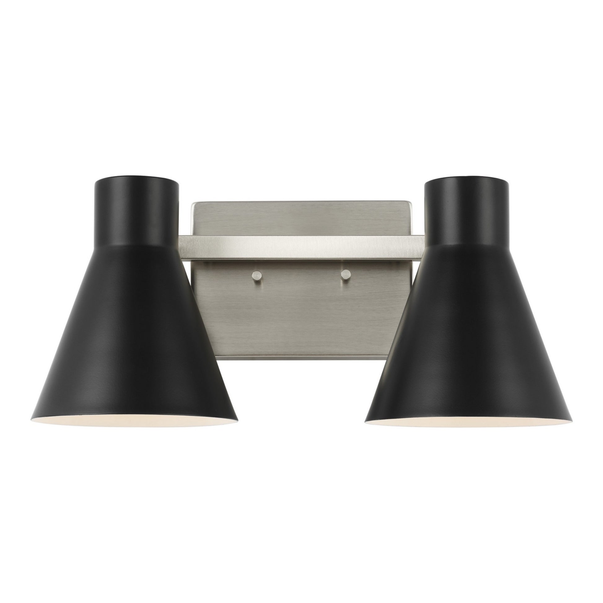 Towner 16" 2-Light Bathroom Vanity, Brushed Nickel Finish - Bees Lighting