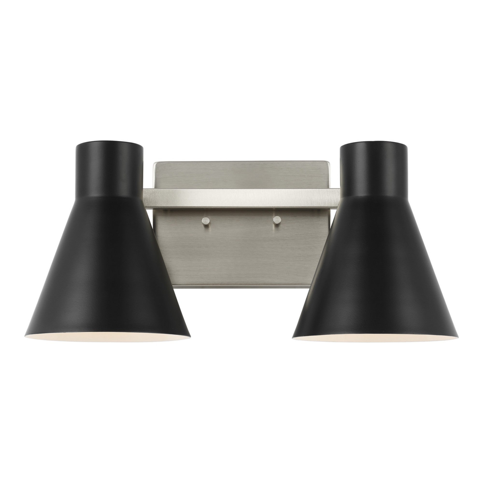 Towner 16" 2-Light Bathroom Vanity, Brushed Nickel Finish - Bees Lighting