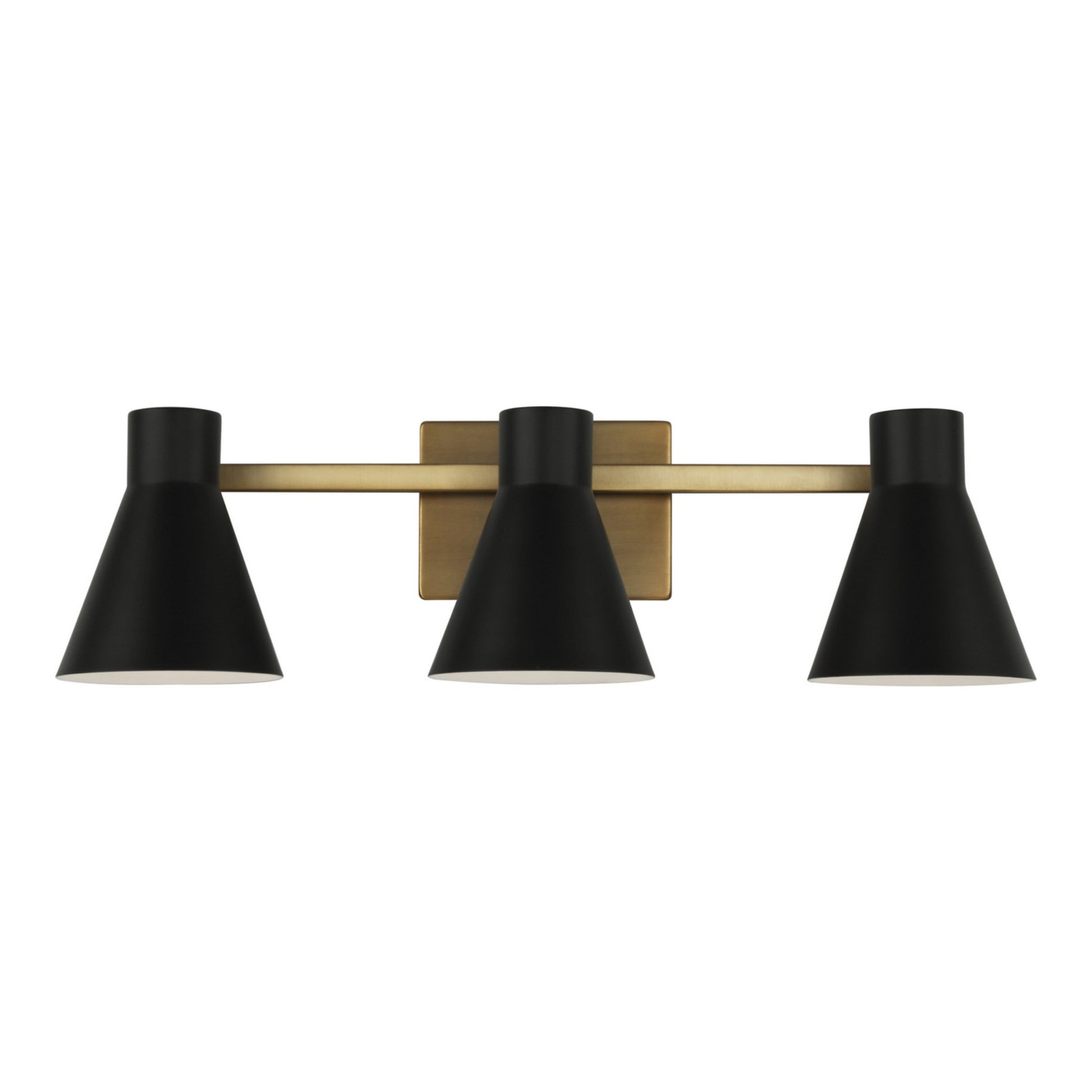 Towner 26" 3-Light Bathroom Vanity, Satin Brass Finish - Bees Lighting