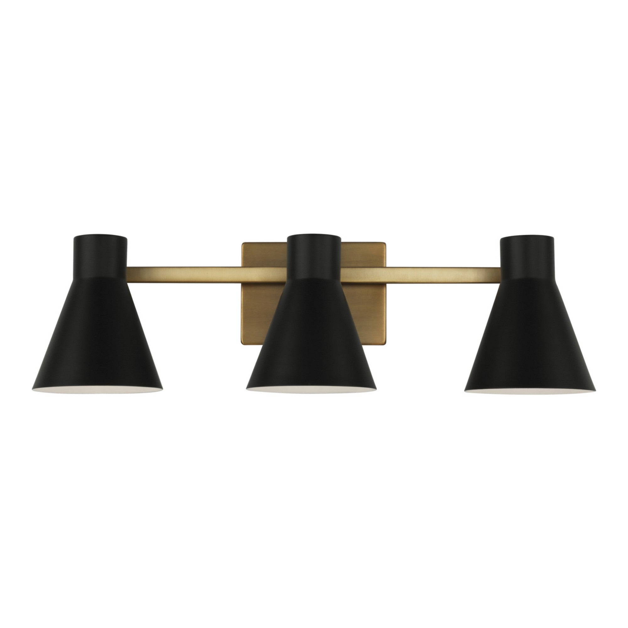 Towner 26" 3-Light Bathroom Vanity, Satin Brass Finish - Bees Lighting
