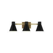 Towner 26" 3-Light LED Bathroom Vanity, Satin Brass Finish - Bees Lighting