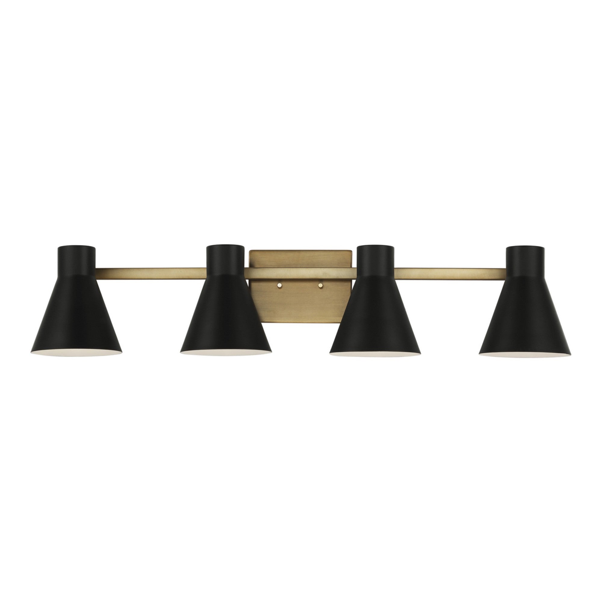 Towner 35" 4-Light Bathroom Vanity, Satin Brass Finish - Bees Lighting