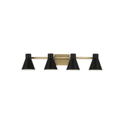 Towner 35" 4-Light LED Bathroom Vanity, Satin Brass Finish - Bees Lighting