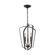 Romee 13" Small 3-Light Lantern, Bronze Finish - Bees Lighting
