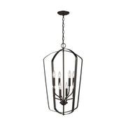 Romee 18" Large 8-Light LED Lantern, Bronze Finish - Bees Lighting