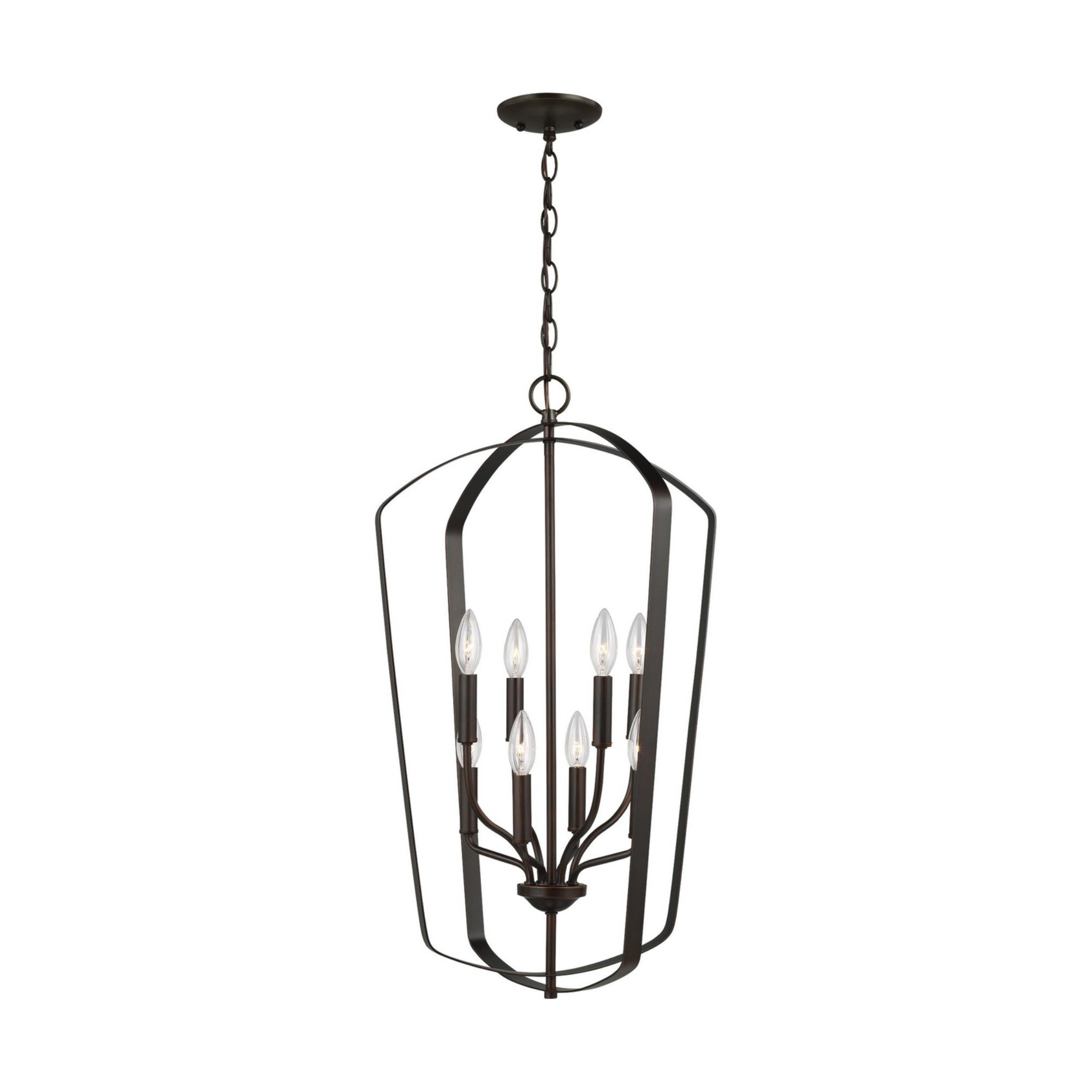 Romee 18" Large 8-Light LED Lantern, Bronze Finish - Bees Lighting