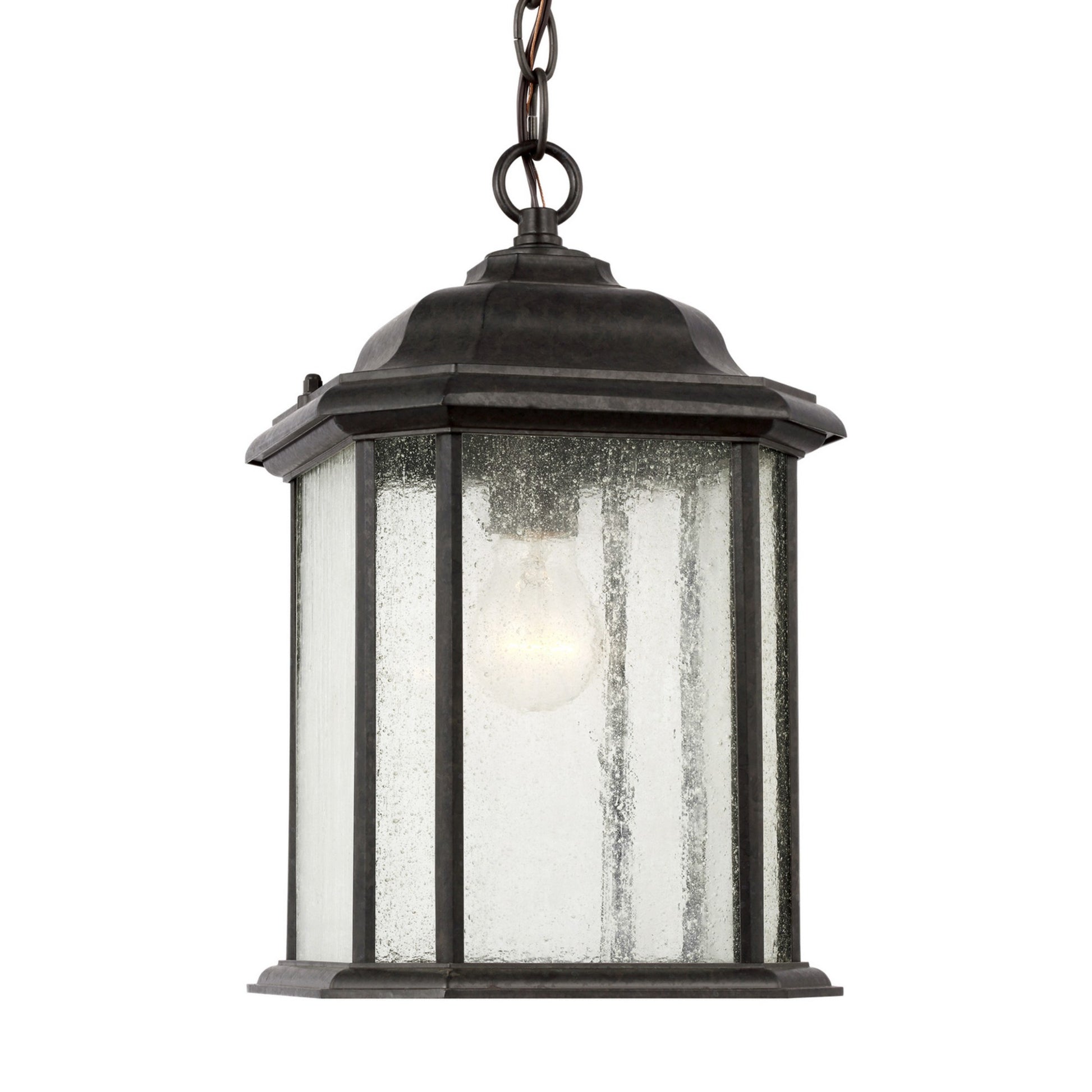 Kent 15" Outdoor Pendant, Oxford Bronze Finish with Clear Seeded Glass - Bees Lighting