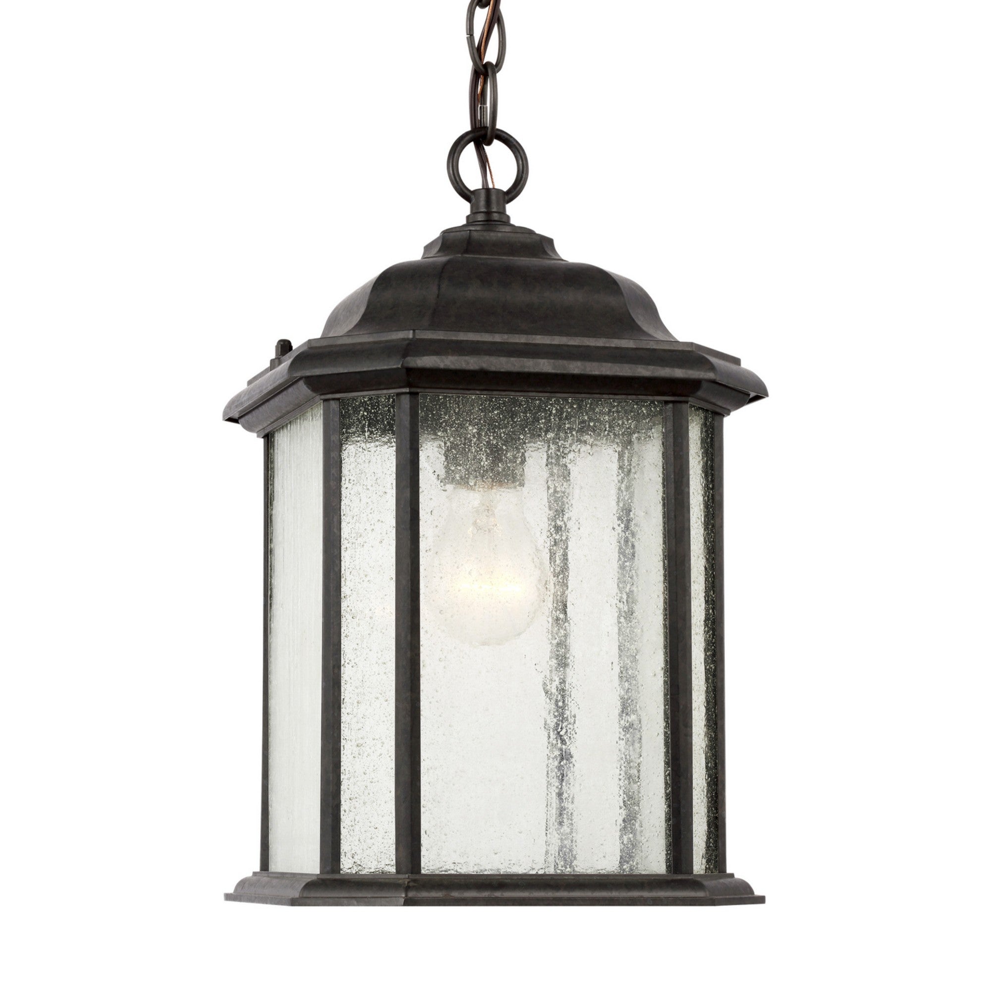 Kent 15" Outdoor Pendant, Oxford Bronze Finish with Clear Seeded Glass - Bees Lighting