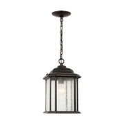Kent 15" Outdoor Pendant, Oxford Bronze Finish with Clear Seeded Glass - Bees Lighting