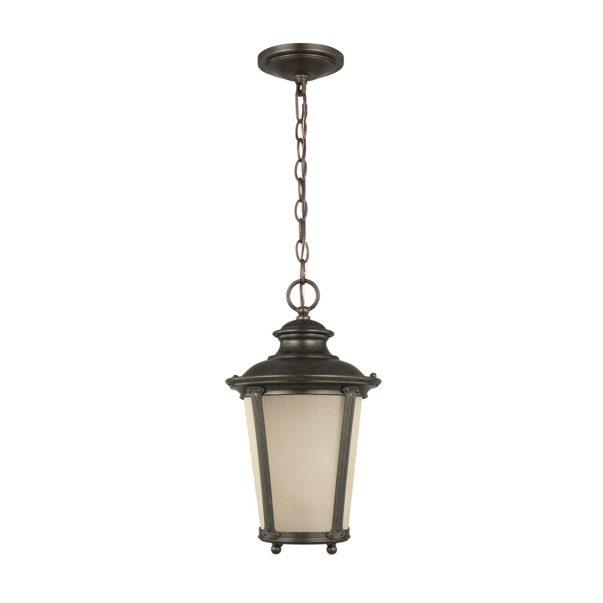 Cape May 16" LED Outdoor Pendant, Burled Iron Finish - Bees Lighting