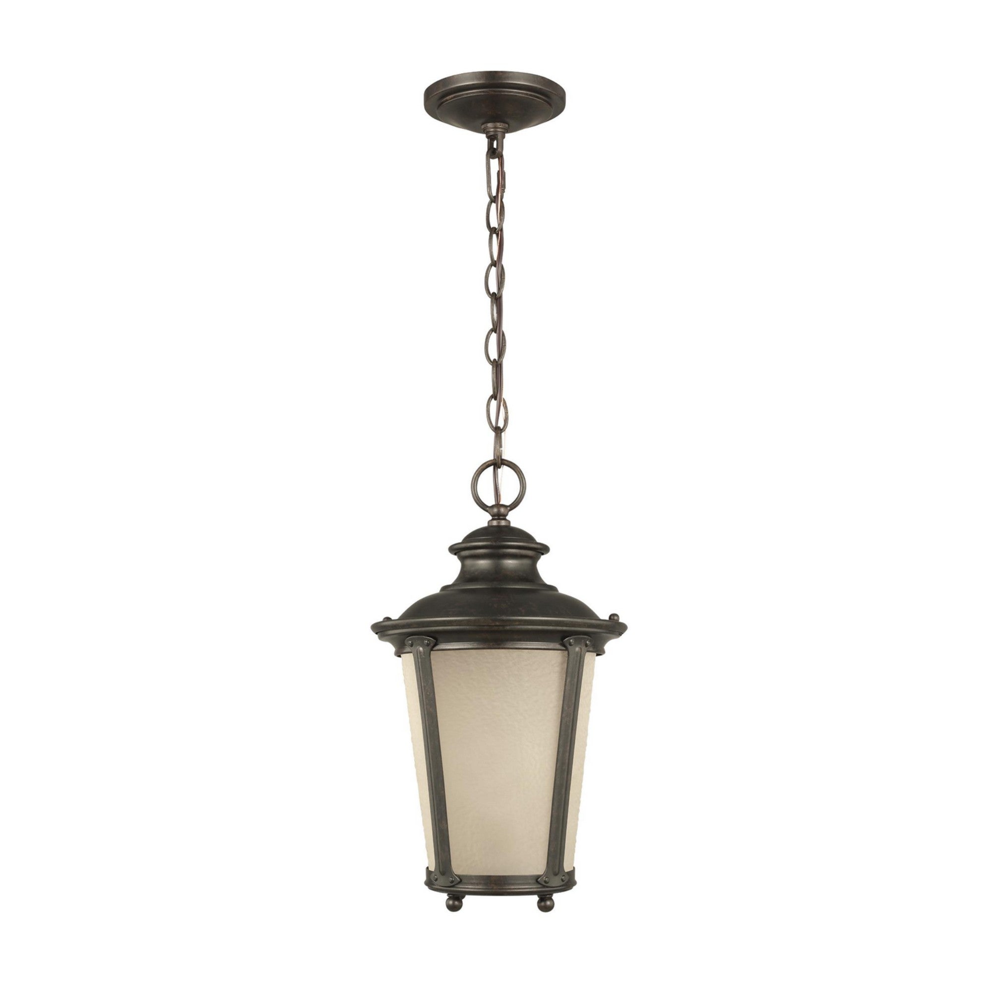Cape May 16" LED Outdoor Pendant, Burled Iron Finish - Bees Lighting