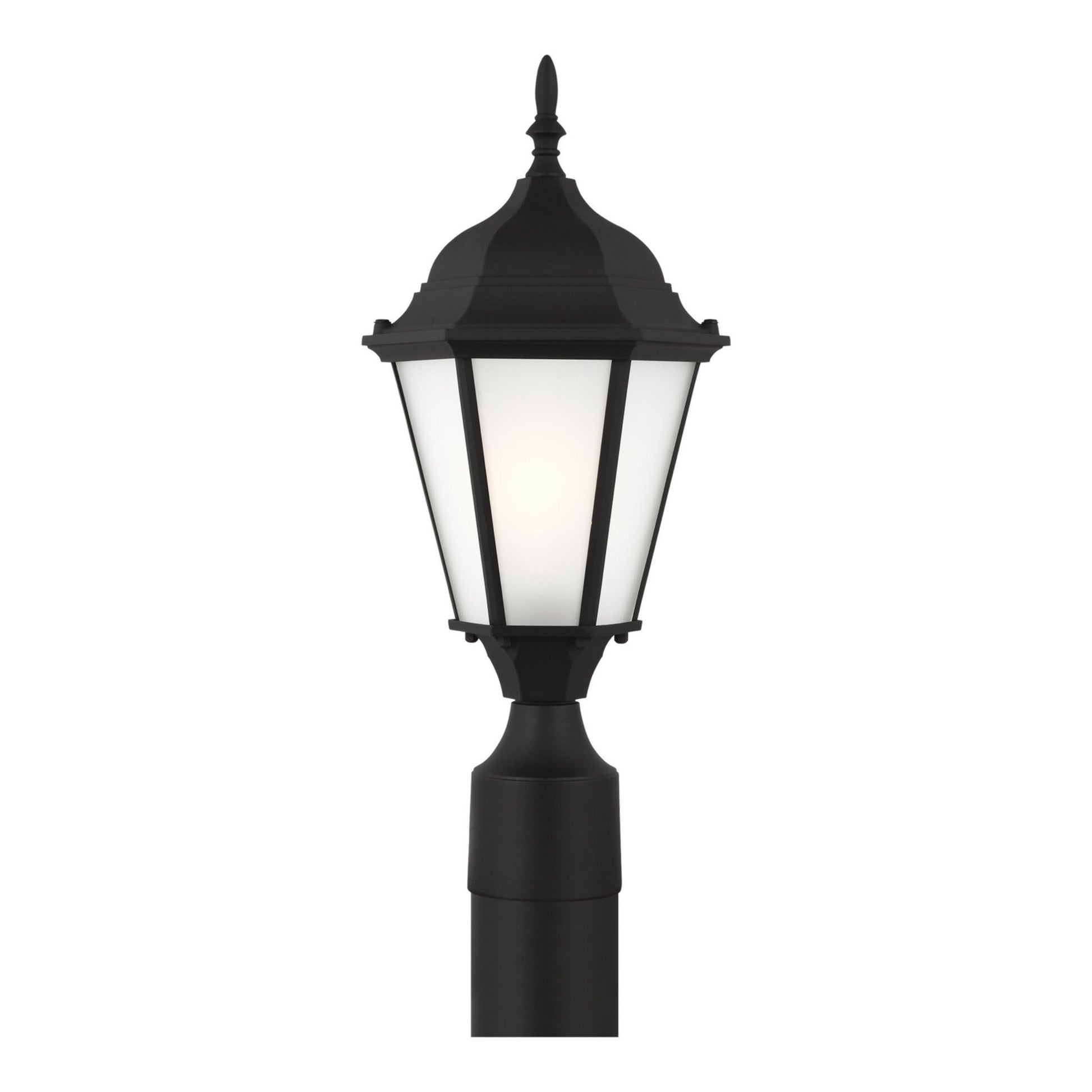 Bakersville 18" LED Outdoor Post Lantern 82941, Black Finish - Bees Lighting
