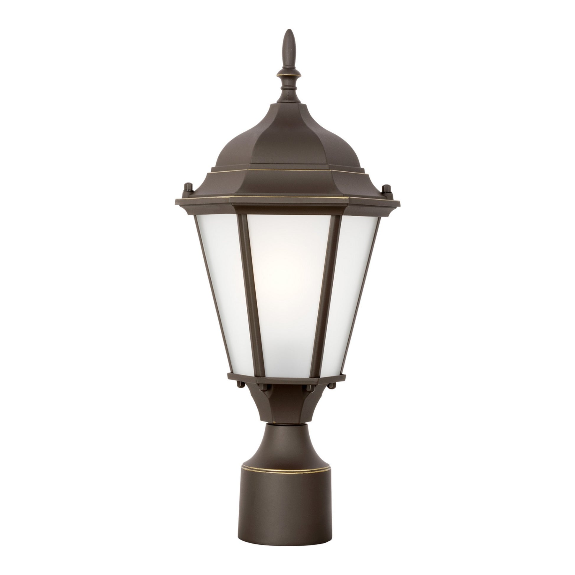Bakersville 18" LED Outdoor Post Lantern 82941, Antique Bronze Finish - Bees Lighting
