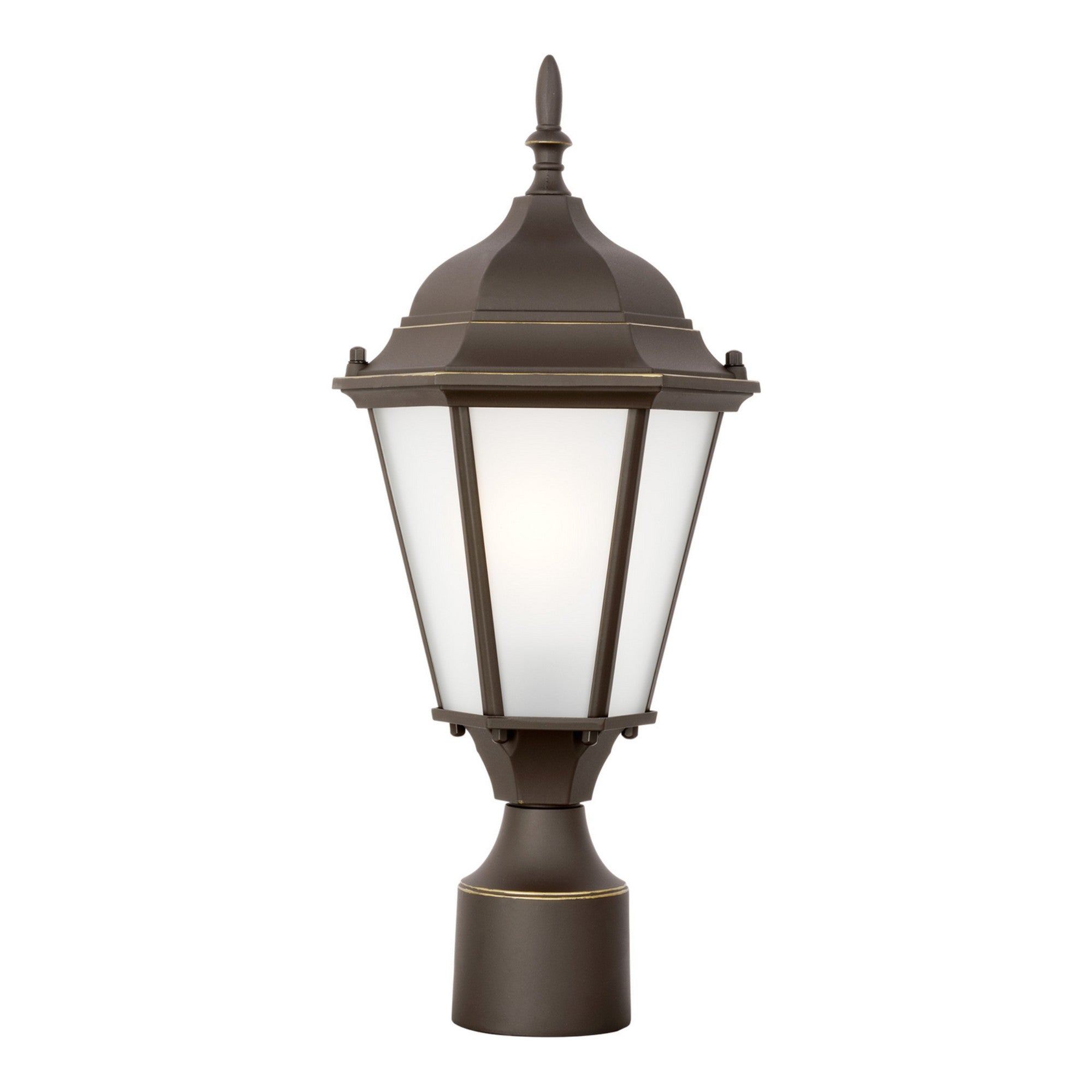 Bakersville 18" LED Outdoor Post Lantern 82941, Antique Bronze Finish - Bees Lighting
