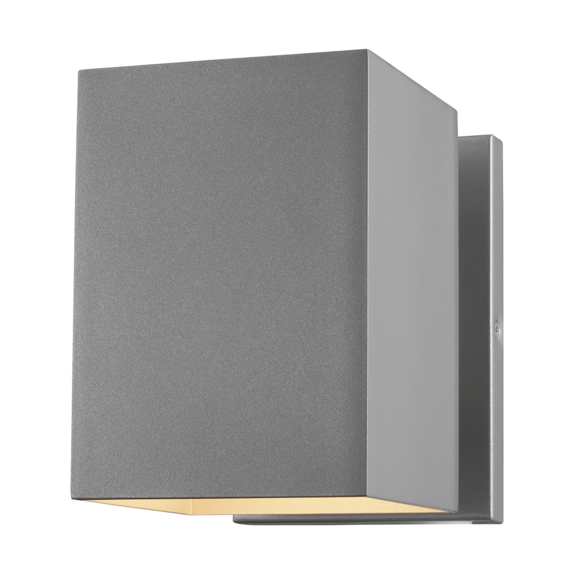 Pohl 7" Small Outdoor Wall Lantern, Painted Brushed Nickel Finish - Bees Lighting