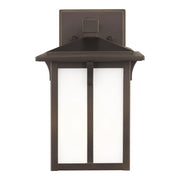 Tomek 11" Small LED Outdoor Wall Lantern, Antique Bronze Finish - Bees Lighting