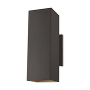 Pohl 14" Medium 2-Light LED Outdoor Wall Lantern, Bronze Finish - Bees Lighting