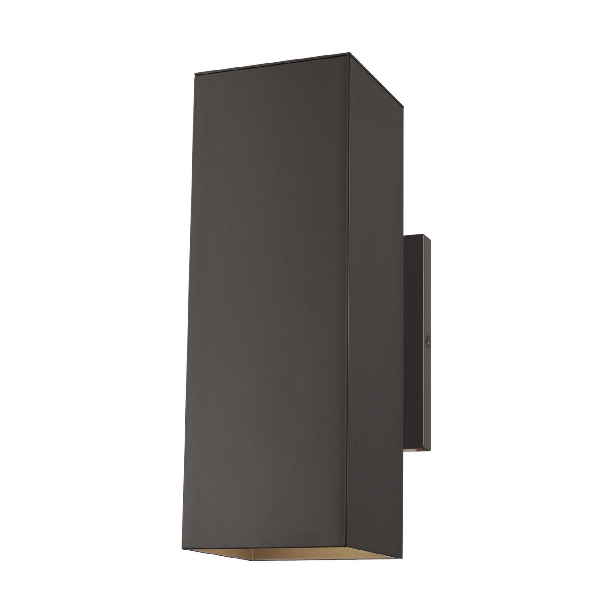 Pohl 14" Medium 2-Light LED Outdoor Wall Lantern, Bronze Finish - Bees Lighting