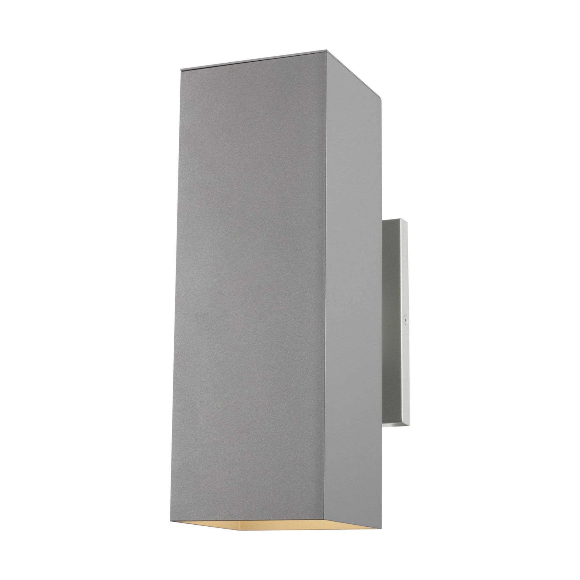 Pohl 14" Medium 2-Light LED Outdoor Wall Lantern, Painted Brushed Nickel Finish - Bees Lighting