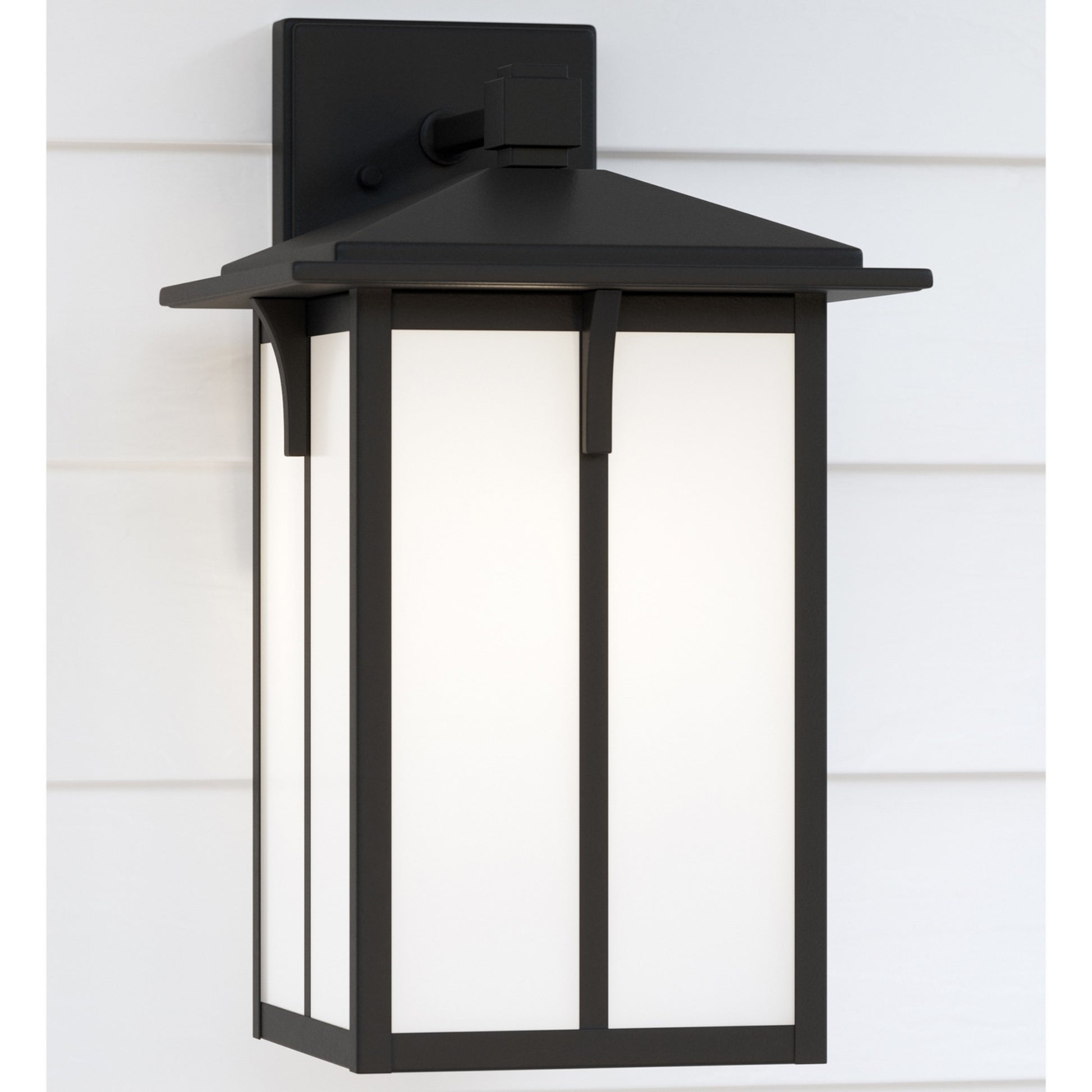 Tomek 14" Medium Outdoor Wall Lantern, Black Finish - Bees Lighting