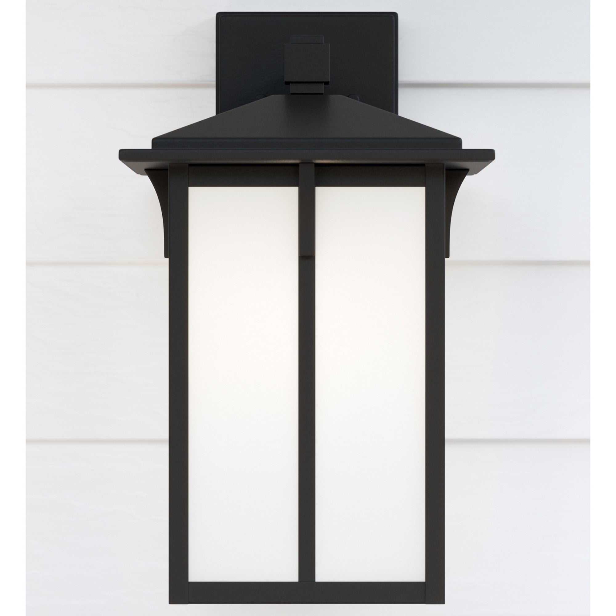 Tomek 14" Medium Outdoor Wall Lantern, Black Finish - Bees Lighting