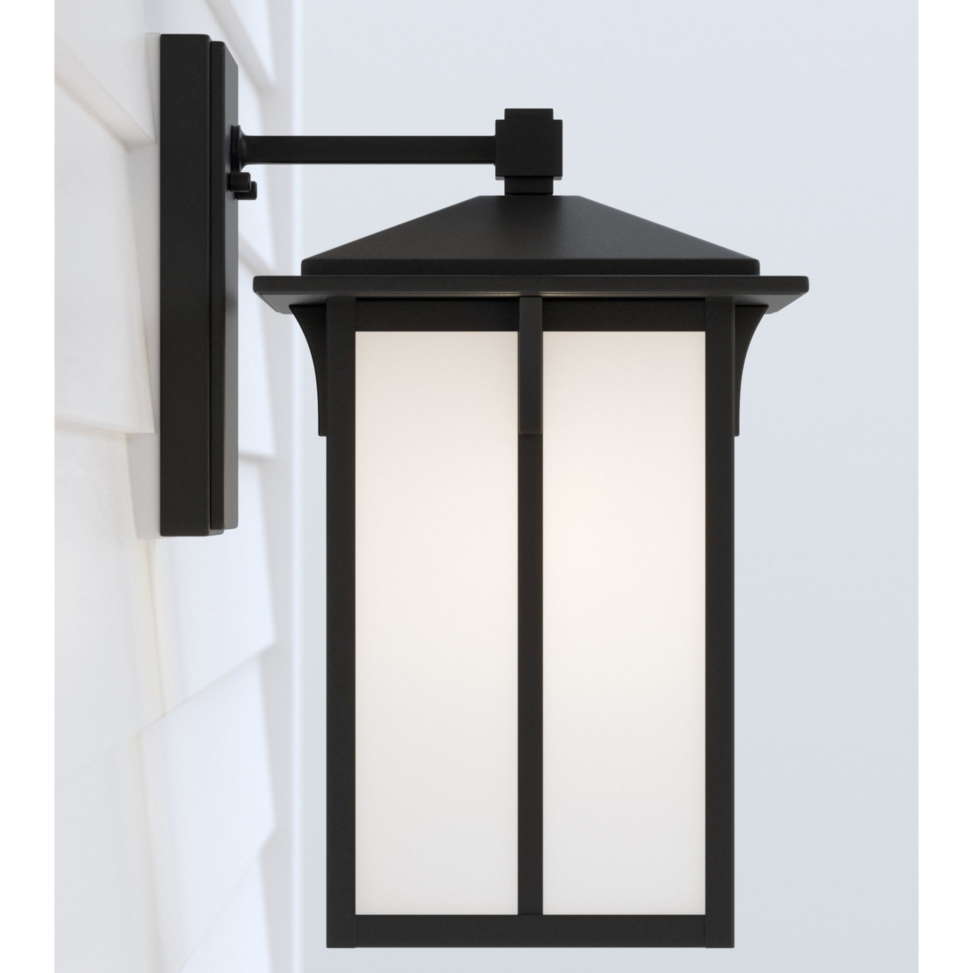 Tomek 14" Medium Outdoor Wall Lantern, Black Finish - Bees Lighting