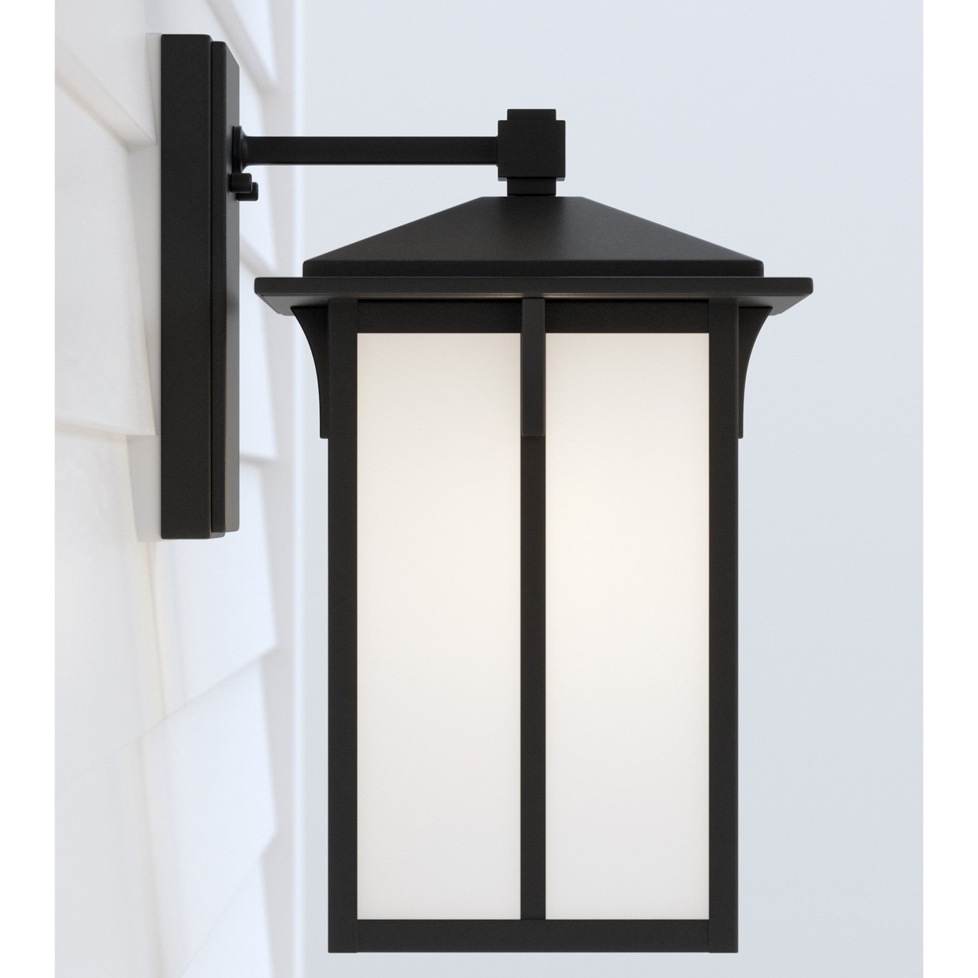 Tomek 14" Medium Outdoor Wall Lantern, Black Finish - Bees Lighting