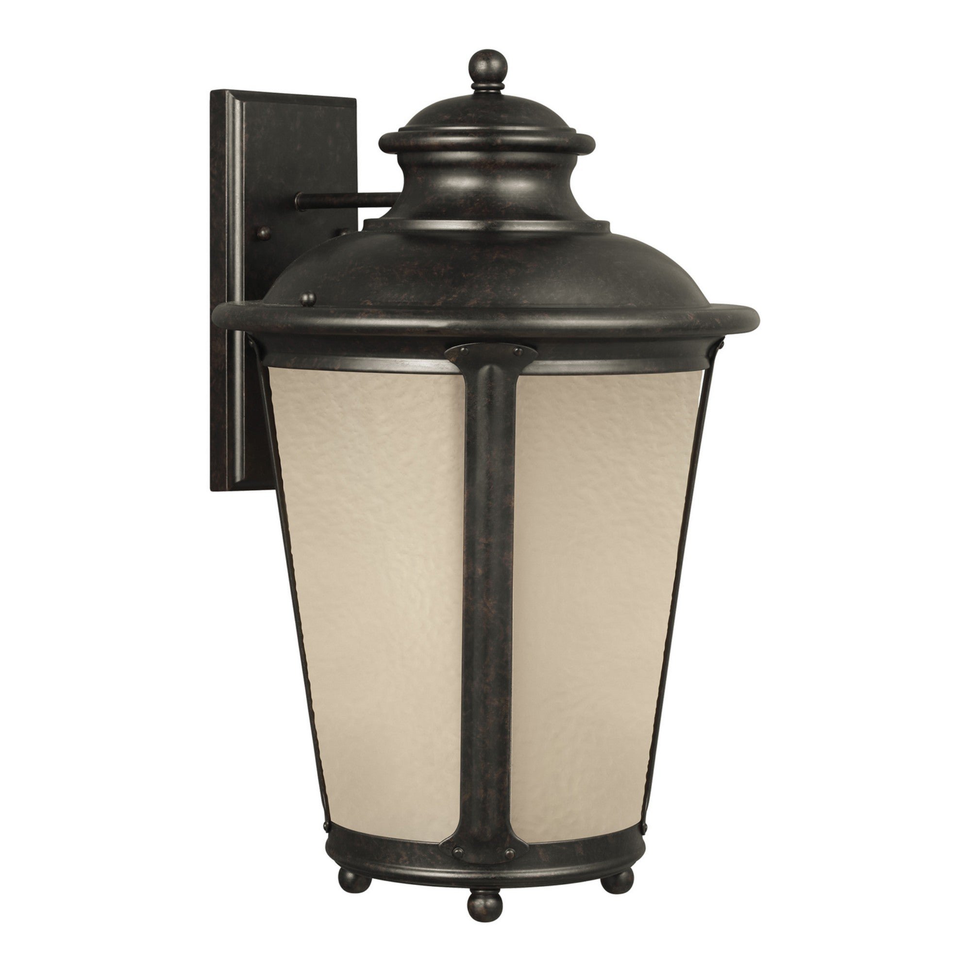 Cape May 20" X-Large Outdoor Wall Lantern, Burled Iron Finish - Bees Lighting