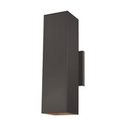 Pohl 19" Large 2-Light Outdoor Wall Lantern, Bronze Finish - Bees Lighting