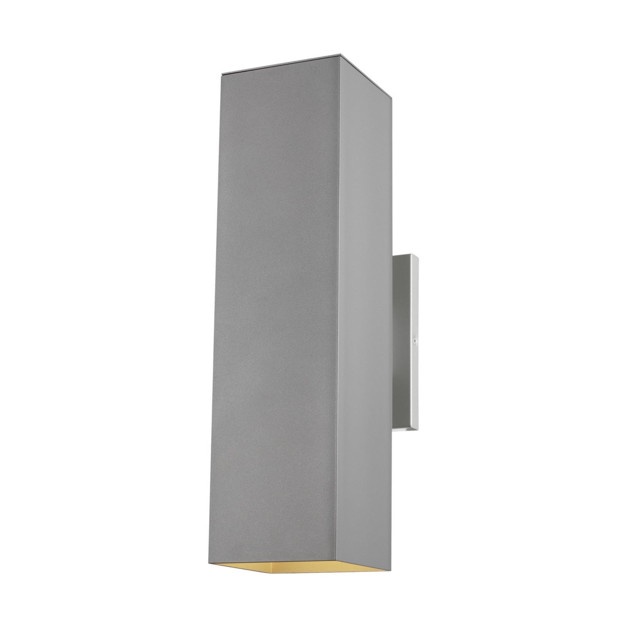 Pohl 19" Large 2-Light LED Outdoor Wall Lantern, Painted Brushed Nickel Finish - Bees Lighting
