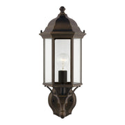 Sevier 19" Medium Uplight Outdoor Wall Lantern, Antique Bronze Finish with Clear Glass - Bees Lighting