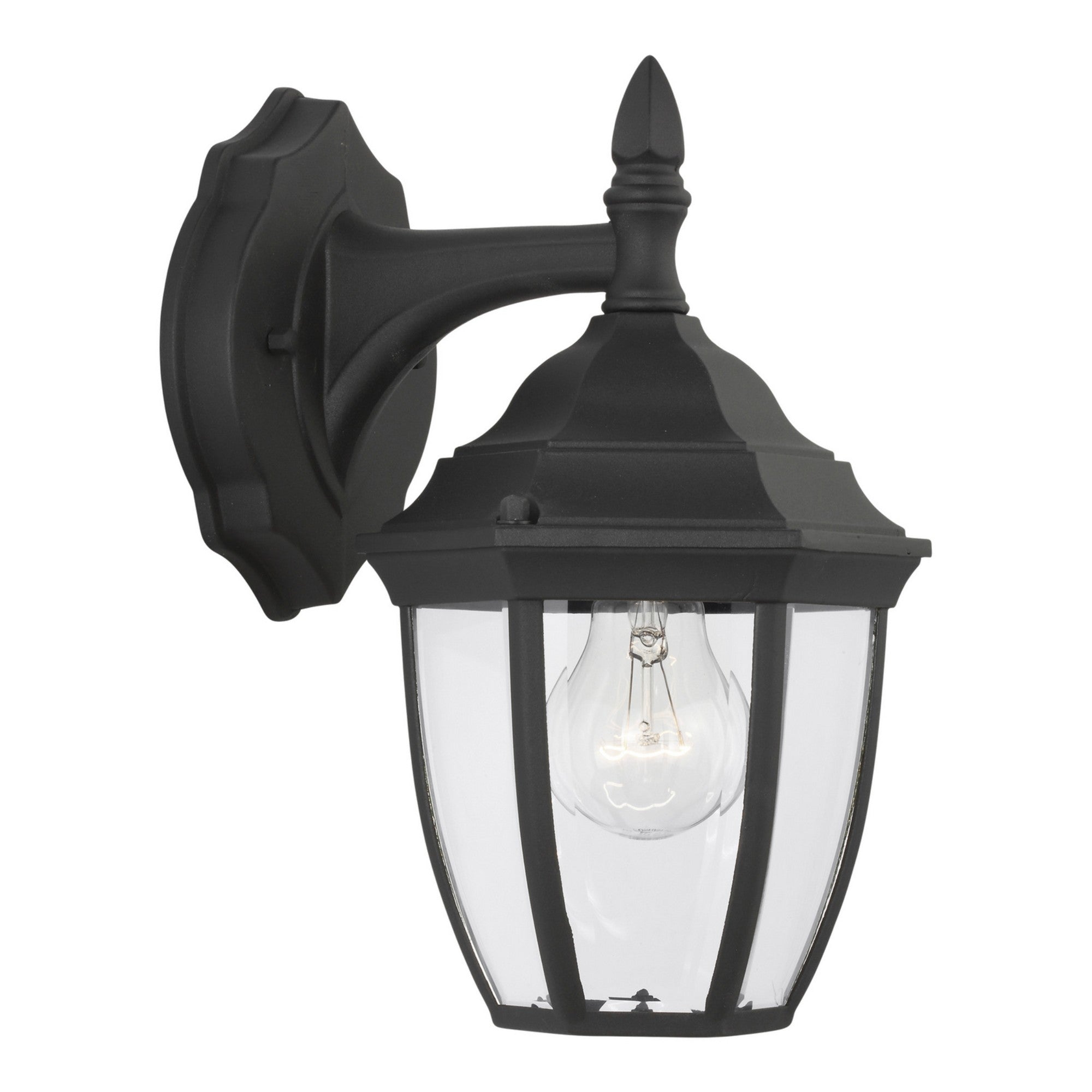 Bakersville 11" Small Outdoor Wall Lantern 88936, Black Finish - Bees Lighting