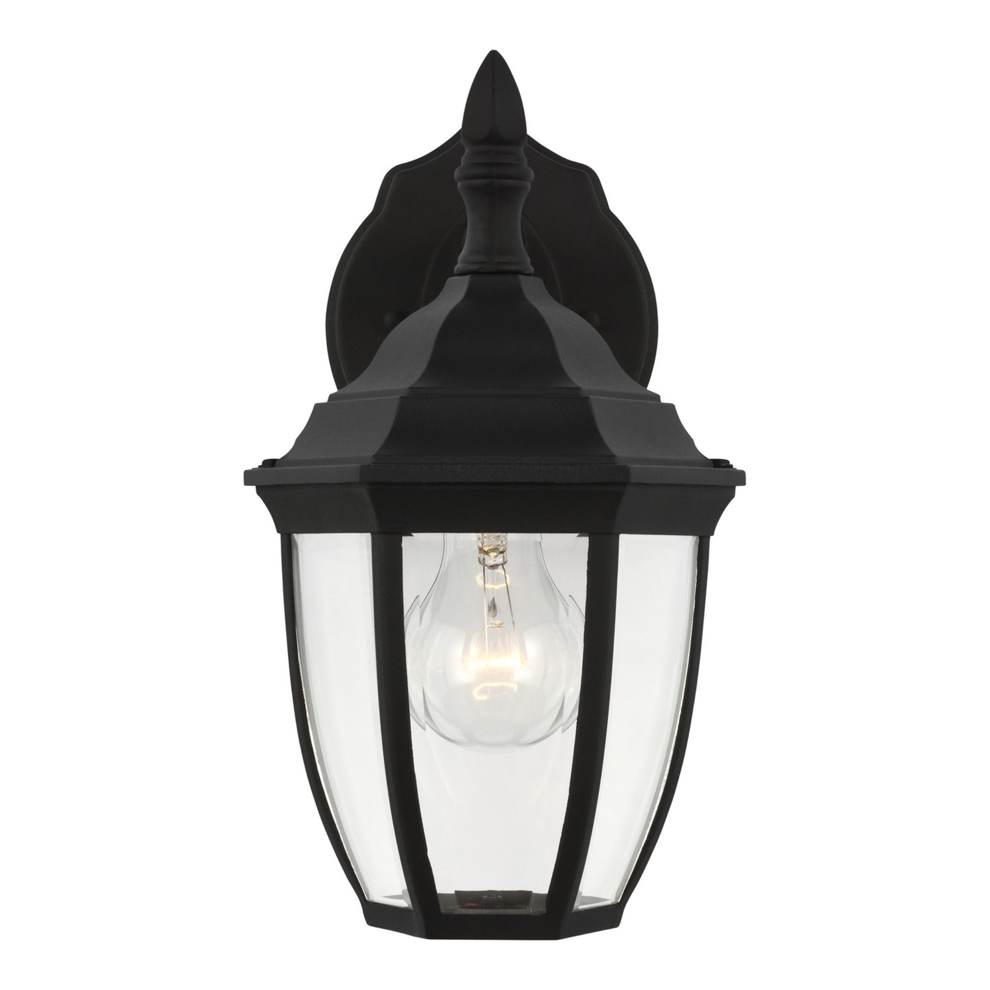 Bakersville 11" Small Outdoor Wall Lantern 88936, Black Finish - Bees Lighting