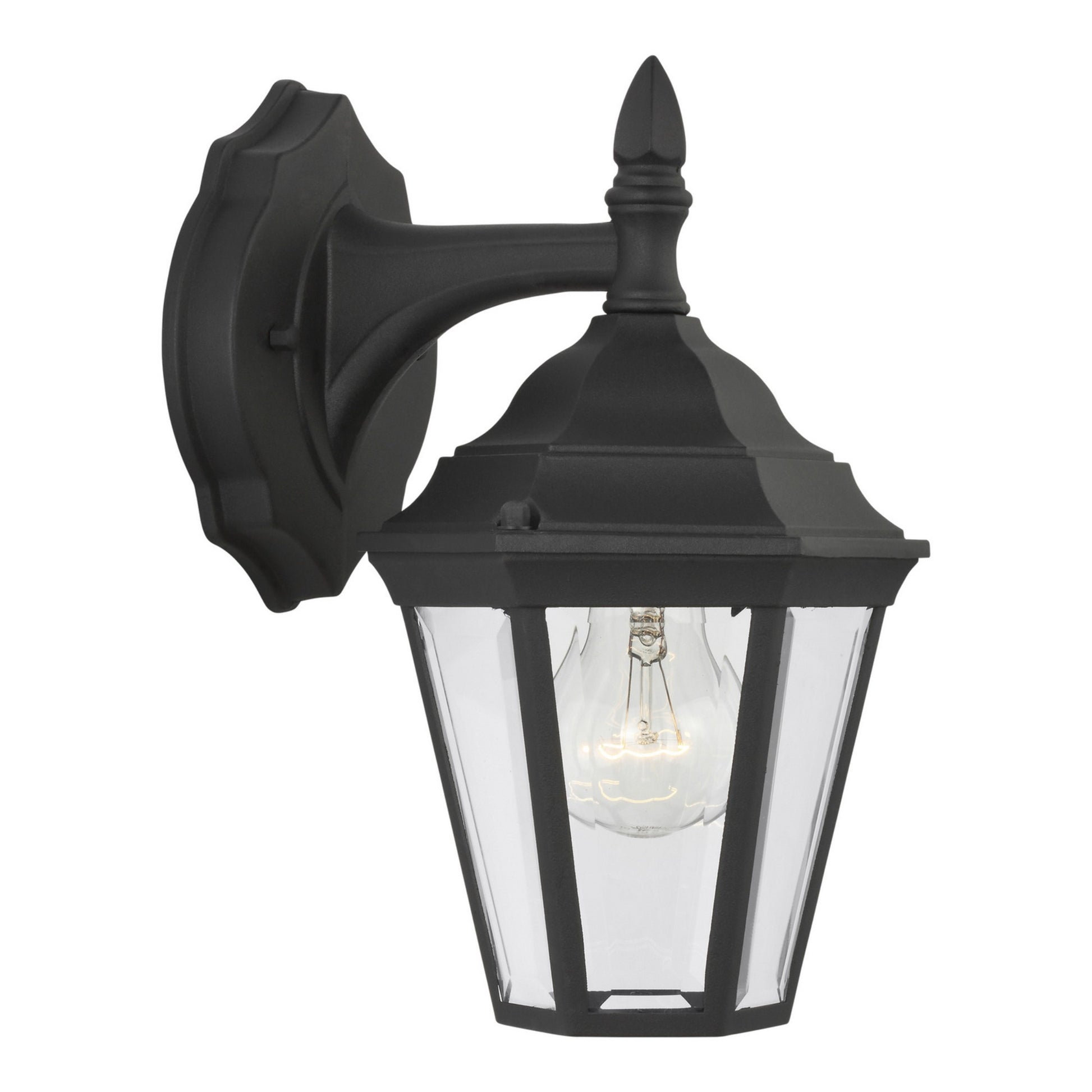 Bakersville 11" Small Outdoor Wall Lantern 88937, Black Finish - Bees Lighting