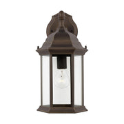 Sevier 16" Medium Downlight Outdoor Wall Lantern, Antique Bronze Finish with Clear Glass - Bees Lighting